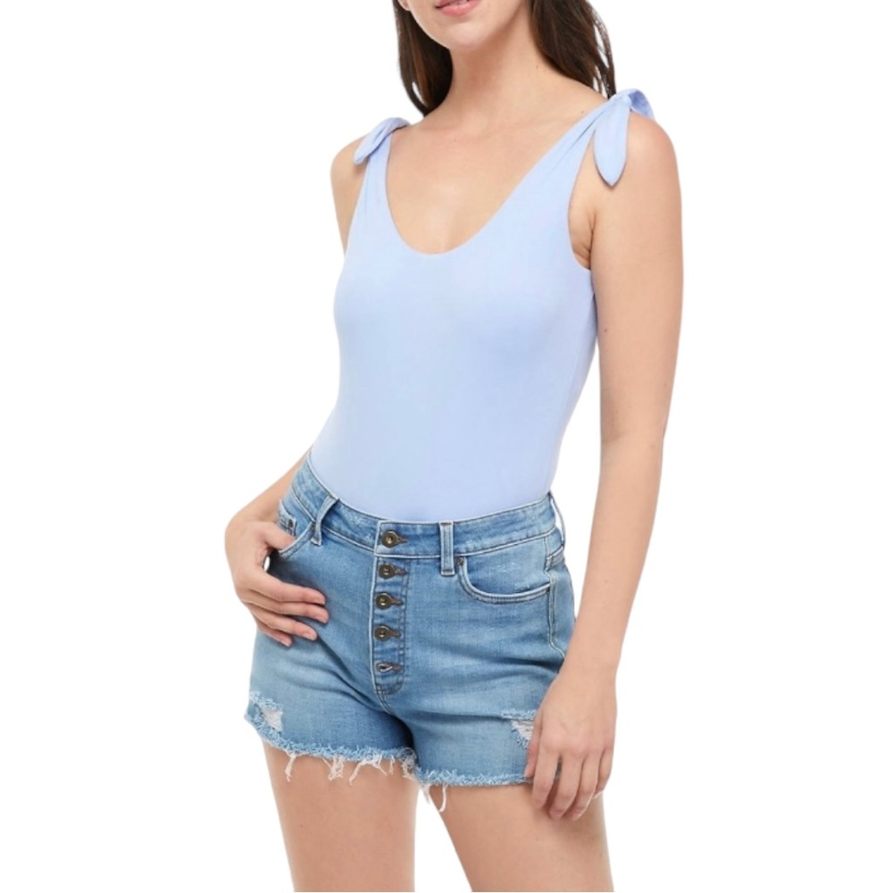 NWT Cabana by Crown & Ivy Tie Strap Tank Bodysuit Wonka Peri Size Large